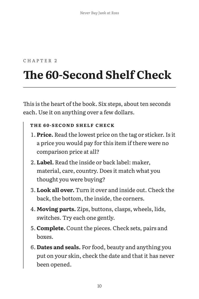Never Buy Junk at Ross: The 60-Second Shelf Check chapter